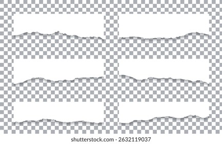 Vector White Torn Paper Collection