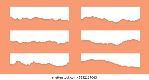 Vector White Torn Paper Collection