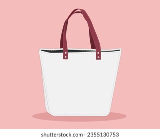 Vector white tote bag illustration