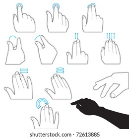 Vector white touchscreen