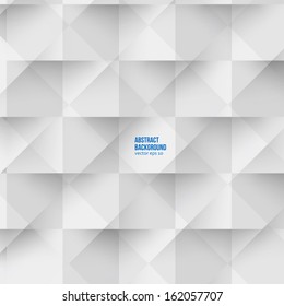 Vector white triangle. Abstract  and grey background