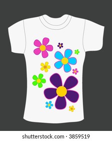 vector white t-shirt design