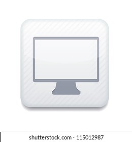 Vector white tv icon. Eps10. Easy to edit