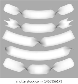 Vector White Twisted and Warped Bannners