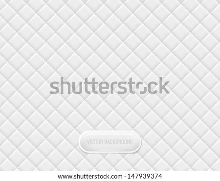 Vector white vinyl upholstery padded glossy background