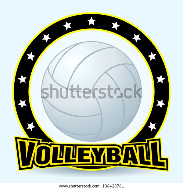 Vector White Volleyball Ball Star Stock Vector (Royalty Free) 106428761