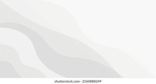 Vector white wave abstract background for website, banner, poster, flyer. eps10.