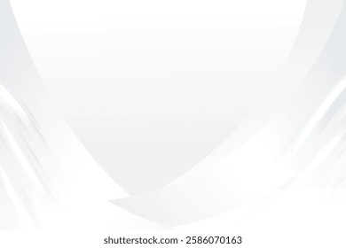 Vector white of wavy banner. Gray background