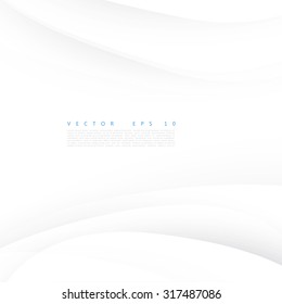 Vector white of wavy banner. Gray background