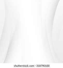 Vector white of wavy banner. Gray background