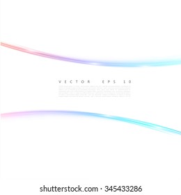 Vector white of wavy banner. Gray background