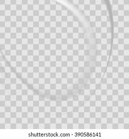 Vector white of wavy banner. Gray background