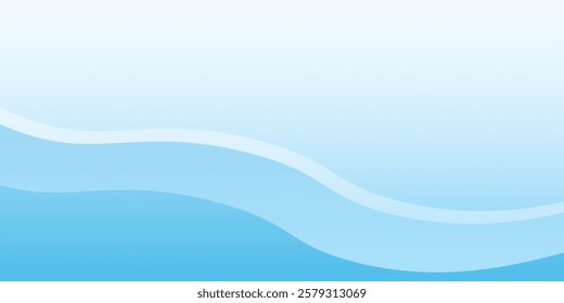 Vector white wavy glowing lines on a blue background. Futuristic digital high-technology pattern modern simple abstract design