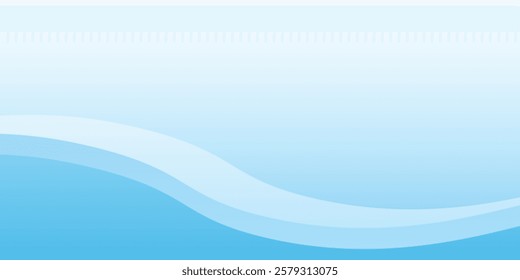 Vector white wavy glowing lines on a blue background. Futuristic digital high-technology pattern modern simple abstract