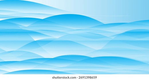Vector white wavy glowing lines on a blue background abstract modern art simple  vector
