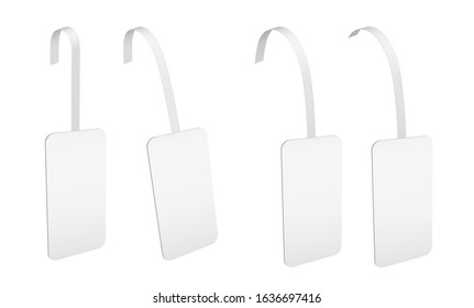 Vector white wobbler with plastic strip