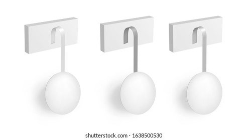 Vector white wobbler with plastic strip