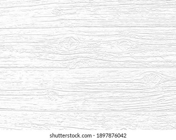 Vector white wood panel texture for backgrounds or design. Rustic grayscale wooden  wallpaper. White washed wood. Table top view. EPS10