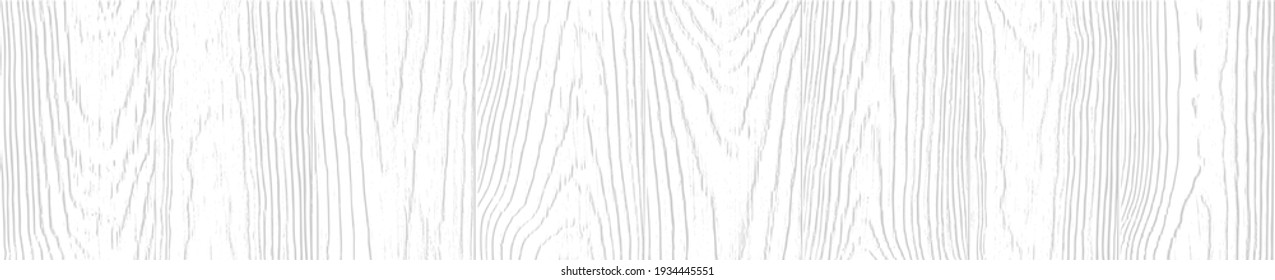 Vector white wood panel texture for backgrounds or design. Rustic grayscale wooden  wallpaper. White washed wood. Table top view. Wave line pattern. EPS10