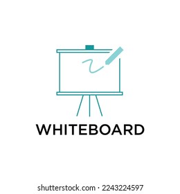 plantilla de diseño de iconos de logotipo de pizarra blanca vectorial