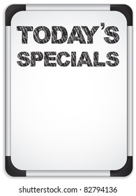 Vector - Whiteboard with Today's Specials Message written with Chalk