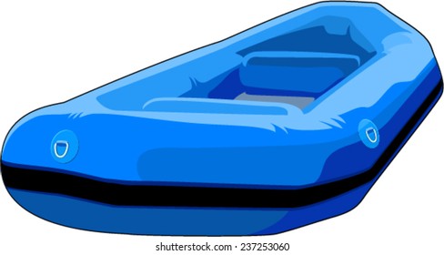 vector Whitewater raft
