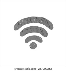 Vector wi fi icon with egg texture.