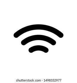 Vector WI FI icon. mobile symbol. Black on white.