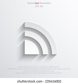 Vector wi fi web flat icon. Eps 10 vector illustration.