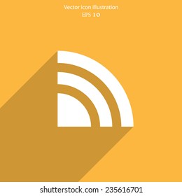 Vector wi fi web flat icon. Eps 10 vector illustration.