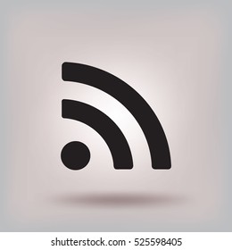 Vector wi fi web flat icon.