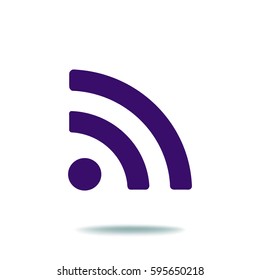 Vector wi fi web flat icon.
