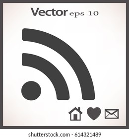 Vector wi fi web flat icon.