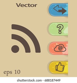 Vector wi fi web flat icon.