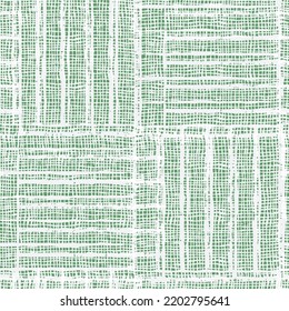 Textura de mimbre vectorial. Tejido a mano de estilo grunge sin fisuras de color verde. Ideal para la tela, el embalaje y el embalaje de papel.