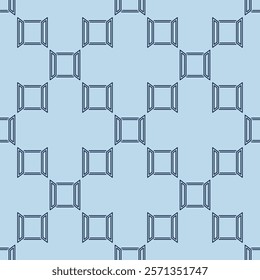 Vector Wide Opened Glass Window concept seamless pattern in thin line style