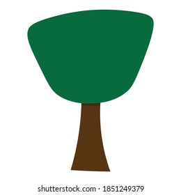 vector wide tree on a white background