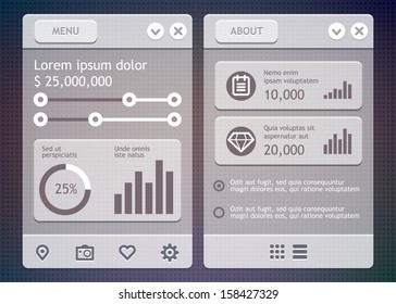 Vector Widget, Button, Sign, Symbol, Emblem, User Interface, Mobile Phone, People. Eps 10.