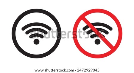 Vector Wifi Area And No Wifi icon