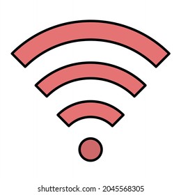 Vector WIFI Filled Outline Icon Design
