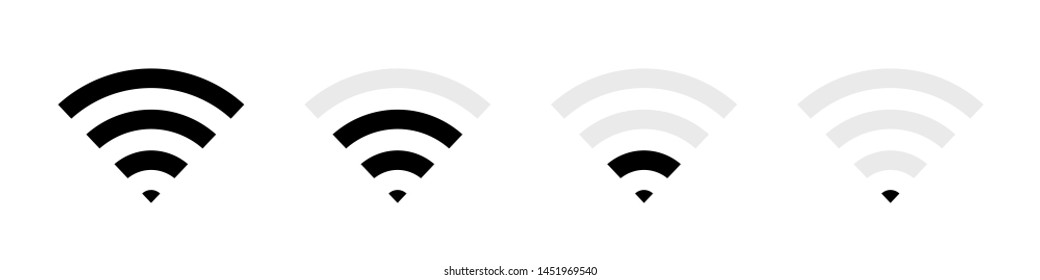 Vector wifi icon. Flat wifi sign isolated on white background.