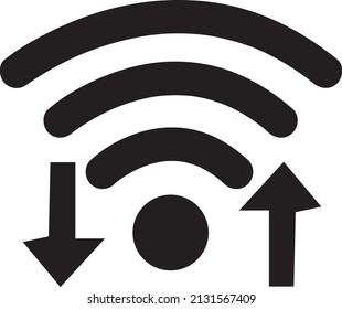 ilustración de icono de wifi vectorial en fondo blanco..eps
