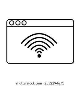 Icono de Wi-Fi de Vector en el sitio
Icono de señal de Internet EPS en el sitio