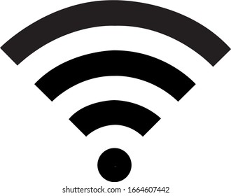 Icono de Vector Wifi sobre fondo blanco.