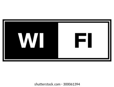 Vector wifi logo icon on white background.