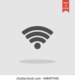 Vector Wi-Fi network icon. Flat design style eps 10