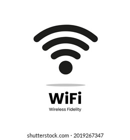 Vector of wifi, signal, internet, mobile, connection, network, wireless, digital communication, technology illustration. Simple abstract design trendy typography. Used for icon symbol sign logo.
