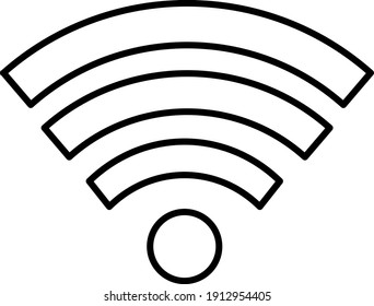 Vector Wifi Signal Outline Icon Design
