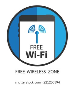 vector wifi symbol, free wifi