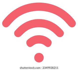 vector wifi symbol, free wifi. Red WIFI icon isolated. Flat Wireless vector symbol. Modern simple flat network sign. Business, internet concept. Trendy vector broadcast symbol for web site.